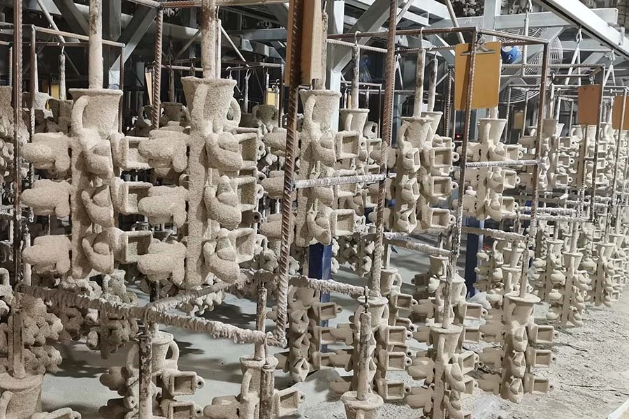 wax tree during lost wax casting process wax tree during lost wax casting process